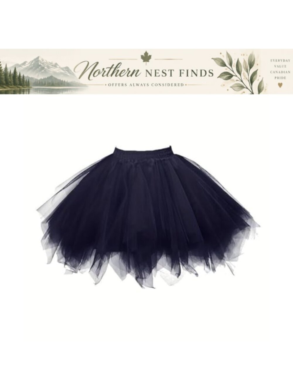 Women's Layered Tulle Tutu Skirt with Soft Lining Fluffy 80s Petticoat